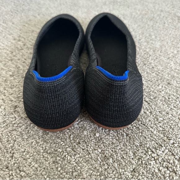 Rothy's Round Toe Heathered Black Women's Size 7.5 Ballet Flats - Picture 4 of 12